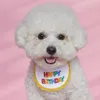 Hondenkleding ins accessoires Happy Party Verjaardag Bib Cat Pet Speeksel Pocket handdoek Bichon Teddy Puppy Pets Supplies