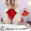 Hundkläder Julkattklapp Bekväm dekorativ husdjursdräkt Plush Santa för Holiday Xmas Party