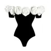 Swimwear Women 2024 Biquinis Solid Sents 3D Fleur deux pièces MAINTRAIRE JUPT ADN POUR FEMMES BODYS VINTAGE BOSTUSE VINTAGE