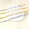 Anklets LUXUSTEEL Double Layer Coin Disc Pendant Gold Colour Stainless Steel Anti-allergic Rope Chain Leg Foot Bracelet Jewelry