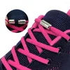 Hangers Elastic No Tie Shoelaces Multicolor Shoe Laces For Kids And Adult Sneakers Shoelace Quick Lazy Metal Lock Strings