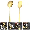 Cuillères 2 pcs scoop de café soupe mâle soupe