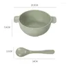 Bowls Wheat Straw Children's Small Bowl Degradable Warm Soup Spoon Household Anti-Scalding Training Tableware