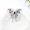 Broches requintados de broche de borboleta de cristal de cristal vestido de festas de casamento pino de joias retro elegantes acessórios para presentes