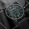 Belos new Time Glow Fashion Водонепроницаемая стальная группа Quartz Men's Watch