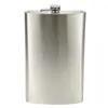 Hip Flasks Stainless Steel Big 64OZ Outdoor Portable Flagon Wine Pot Metal Bottle Flask Leather Cover Alcohol