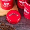 Garrafas de armazenamento recipiente de biscoito Tea açúcar de cozinha alimentos de metal de café lacrado jarra de garas de gente