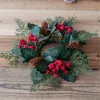 Candlers Christmas Candlestick Wreath Party Party Holiday Table Table Decoration Artificial Garland 2024 Année Cadeaux