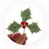 Decorative Flowers Christmas Artificial Green Leaves Fake Plant Home Decoration Desktop Bathroom Decorations