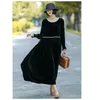 Casual Dresses Original Design Silk Velvet Women's Dress Long Sleeve Big Swing Skirt Large Size 4XL Fat Girl 100KG Youth Fashion