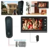 Dörrklockor Videw 4 Wired Video Doorbell Intercom System RFID Unlock Camera Doorbell With 7 Inch Screen Night Vision Home Bell for Villa