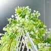 Flores decorativas al por mayor 10 piezas de 100 cm plantas artificiales enredaderas eucaliptus brote fiestes de boda falsos pared colgante de balcón decoración