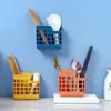 Küche Aufbewahrung Plastik Küstenstäbchen Käfig Praktische Hohlwand Hanging Besteck Abflusslöffel Gabelhalder für