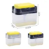 Liquid Soap Dispenser Pump Manual Press Cleaning Container Organizer With Sponge Kitchen Tool Bathroom Supplies