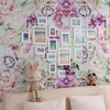 Wallpapers diy zelfklevende paarse bloemenplant muursticker