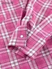 Женские блузки розовые клетчатые рубашки для женщин весна Spring Summer 2024 Длинные рукава Классический лацкан и топы