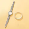 Нарученные часы женский модные часы дизайн бренд женский часы Женские стальные браслет Quartz Luxury Watches, установленные с бриллиантами