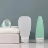 2024 Läcksäker silikon tom reseflaska BPA-fri återfyllningsbar kosmetisk burk resor bärbar dusch gel schampo flaska 38/60/90 ml för för