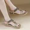 Hip Lente zomer comfortabele platte Romeinse stijl sandalen hakschoenen slippers flopflops voor vrouwen Fashion Trendy 240228