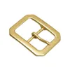 Solid Brass Metal Belt Buckle 40mm Casual Jeans Accessorie Stainless Steel Single Pin Half 240401