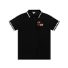 High version LO new minimalist color small label embroidery color blocking casual short sleeved Polo shirt