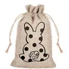 Gift Wrap Easter Bags Cute Candy Carrot Linen With Drawstrings Kids School Party Supplies