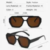 Okulary przeciwsłoneczne moda retro pilot designer marki 2024 Ogólne odcienie okulary podwójny mostek prostokąta mężczyźni