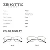 Solglasögon Frames Zenottic 2024 Trend Rectangle Optical Glasses Frame For Men Metal Eyewear Non-Prescription Fashion Gereeglasses F3101