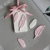 Baking Moulds Feather Shape Cake Silicone Fondant Mold Wax Plaster Molds For Car Pendant Decoration