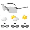 Солнцезащитные очки Pochromic Man Polarized очки Мужское изменение цветополяроидное солнце для мужчин спортивное вождение UV400 Gafas de Sol