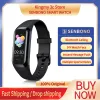 Wristbands SENBONO 2022 AMOLED Smart Watch Men Heart Rate Blood Pressure Monitoring 3ATM Waterproof Smart Bracelet Women Sports Wristband