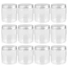 Storage Bottles 12 Pcs Glass Jar Lid Aluminum Mason Jars Honey Sealed Cap Can Food Container Mini