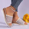 Hausschuhe Damenschuhe zum Verkauf 2024 Open Tobe Women Sommer Mesh Outdoor Strand Freizeitkeil großer Zapatos Mujer