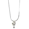 Chaines Perle-Necklace For Women Girl Collier d'étoile de perle d'eau frais