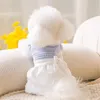 Appareils pour chiens Collier de fourrure blanche robe en peluche