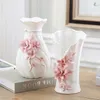 Vases une paire de style nordique Small Simple White Céramique Ornements Salon Désorations de fleurs européennes 2 pièces