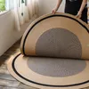 Teppiche Japan Teppich rund natürliche gewebte Jute moderne rustikale, handgefertigte Teppich Teppich doppelseitige Nachtmatte für Wohnzimmer Home Dekoration