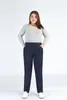 Pantaloni da donna più dimensioni per donne 4xl 5xl 6xl 7xl 9xl 140 kg Lady addensare in pile Autumn Autunno Girls Warm Winter Winter Big Slim Fit pantaloni