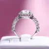 Xingyue Diamond Fashion Jewelry 14K White Gold Plodato 925 Sterling Silver per Women Moissanite Engagement Ring