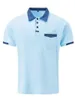 남자 티셔츠 여름 남성 컬러 블로킹 포켓 폴로 셔츠 스포츠 레저 슬림 핏 사무실 쇼핑 폴로 셔츠 남자 2445