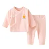 Filles Sweins Sweins Taille 7 8 Né né pour bébé Bébé garçons coton Animaux de somnifère Cartoon Tops Pant mignon Pant 4 pièces 240325