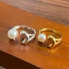 Cluster anneaux BF Club 925 Sterling pour femmes simples géométriques faites à la main irrégulières Retro Ring Gold Pearl Fashion Allergy Birthday