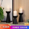 I titolari di candele appassiti di Iron Art Simple Iron Art Black Candlestick's San Valentino Canda Romantica Cena da matrimonio Coppa di vino