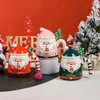 Крупки творческий милый рождественский керамический кружка Санта -Клаус мультфильм кофейная чашка пара домашние принадлежности Сюрпризы День рождения подарки сувенир