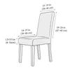 Chair Covers Spandex Jacquard Soild Colour Stretch Furniture Protector Slipcovers For Dining Room Wedding Removable