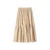 Spódnice jadalne drzewo 85% LyoCell 15% bawełniana długa spódnica Kobiety Summer 2024 dla Faldas Mujer Moda