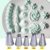 Baking Tools Silicone Pastry Bags Tips Kitchen DIY Cake Icing Piping Stainless Nozzle Reusable Cream Decorating Mouth