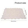 Table Mats French Countryside Vintage Lace Cloth Small Tablecloth 40x60cm Handmade Hollow Out Design Beige Home Decor