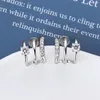 Stud -oorbellen VinRegem GRA 3EX VVS1 D kleurronde gesneden 4 mm echte moissaniet diamanten edelstenen persoonlijkheid 925 sterling zilveren sieraden