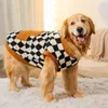 ペットコスチュームの衣装のための犬アパレル格子縞のベスト子犬の服のセーターラブラドール衣類冬のファッション